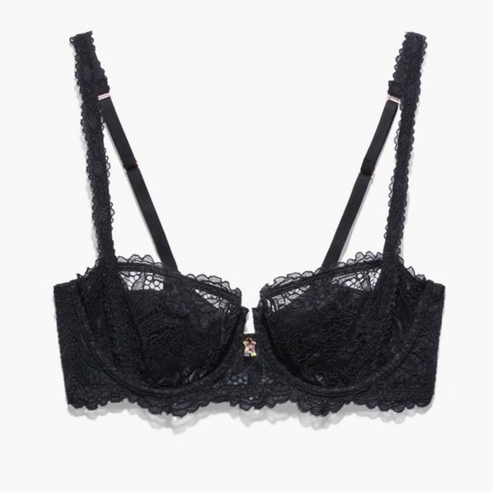 NEW Savage X Fenty Romantic Corded Lace Unlined Balconette Bra Size 30B NWT